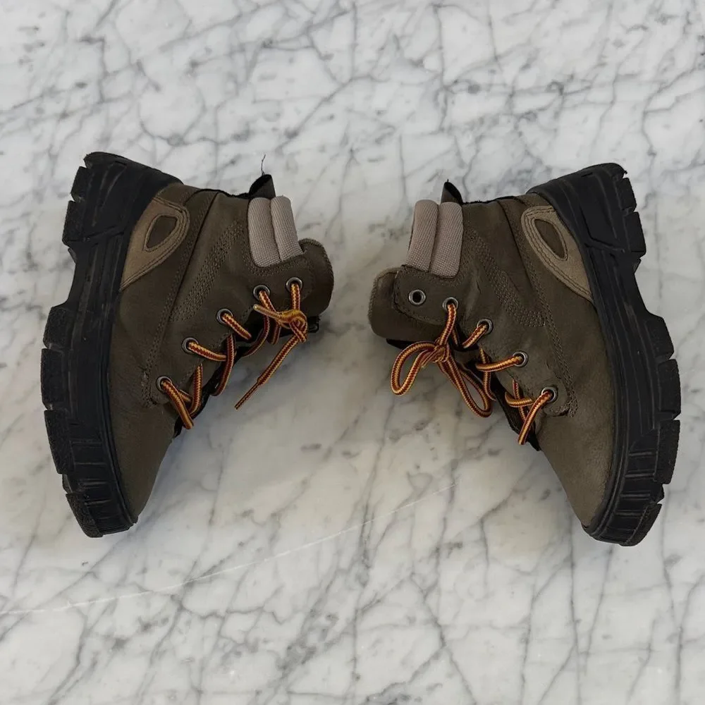 Zara Kids Brown Hiking Boots Sz 11 US 28 Euro
